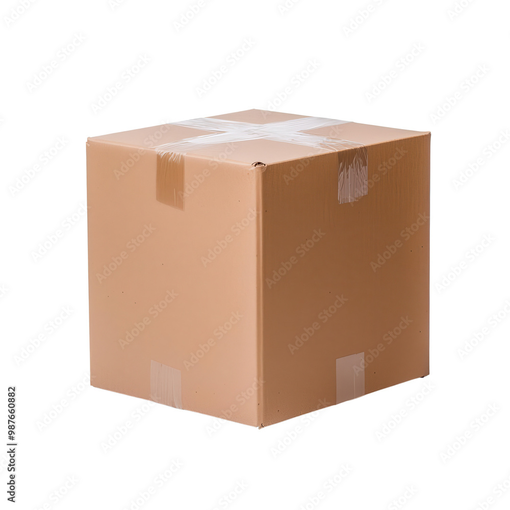 Brown cardboard box, white isolated background. Brown cardboard box, white isolated background.