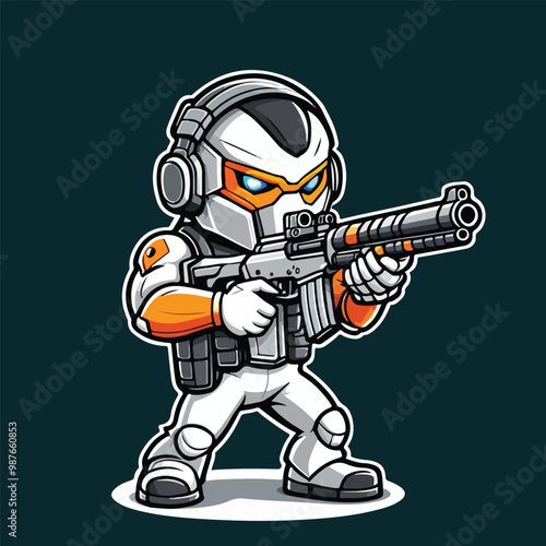 First-person shooter Logo mascot