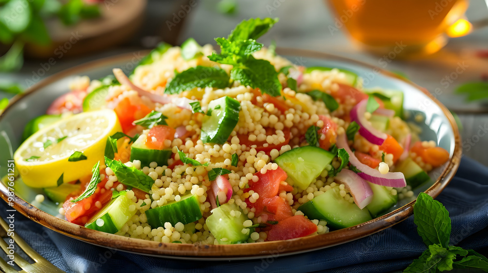 Delicious Couscous Salad with Cucumber Tomato and Mint Delicious Couscous Salad with Cucumber Tomato and Mint