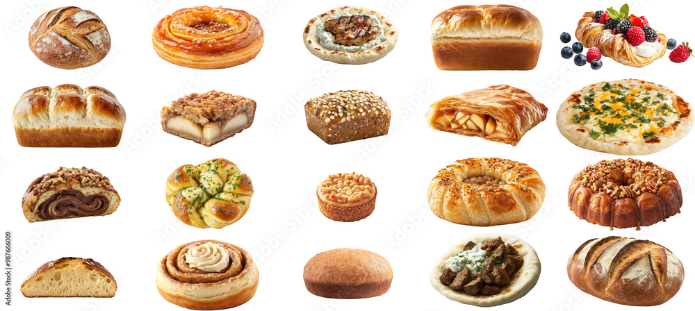 Delicious Assortment of Bread and Pastries Delicious Assortment of Bread and Pastries