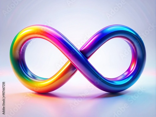 Elegant Heart Infinity Symbol Representing Endless Love and Connection in a Minimalist Design