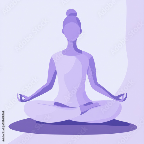 2D illustration of a person meditating in the anapanasati pose. The character is sitting on a meditation cushion with legs crossed in the lotus position.