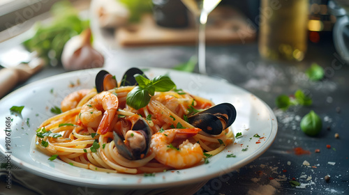 Seafood Pasta with Tomato Sauce A Culinary Delight