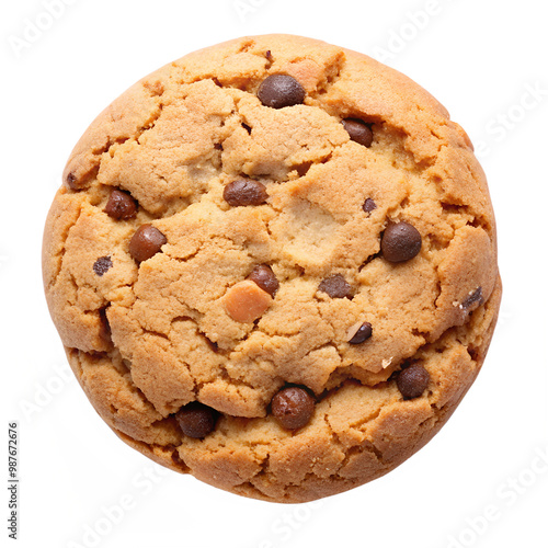 Wallpaper Mural chocolate chip cookie isolated on white background Torontodigital.ca