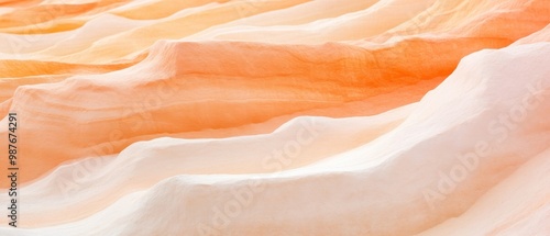 A series of orange and white waves, creating a sense of movement and energy