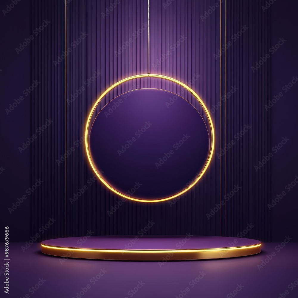 Purple and Gold Minimalist Product Display Platform. Purple and Gold Minimalist Product Display Platform.