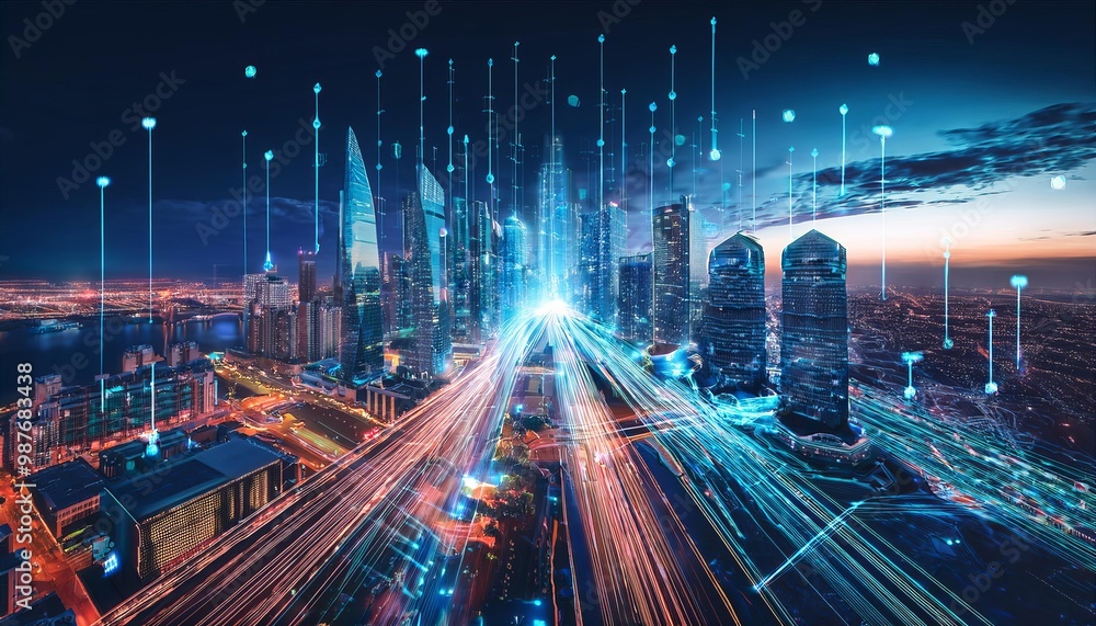 Futuristic Metropolis: A Dazzling Display of Technology and Modernity Futuristic Metropolis: A Dazzling Display of Technology and Modernity