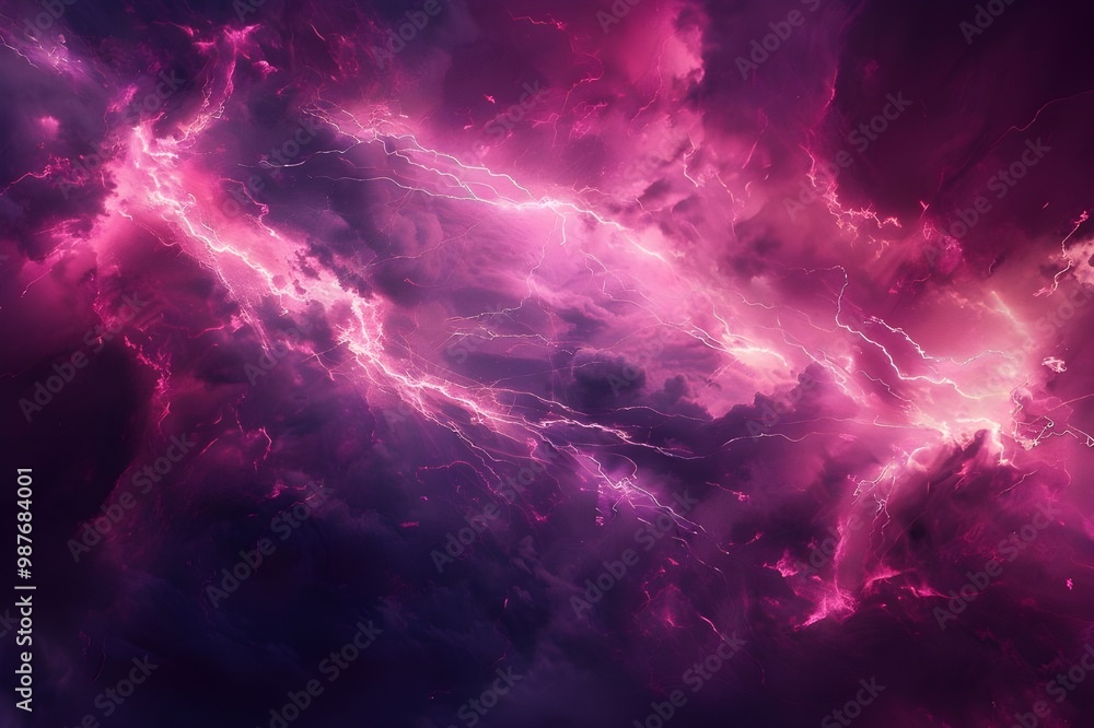 Vibrant Lightning Strikes in Cosmic Cloudscape Vibrant Lightning Strikes in Cosmic Cloudscape