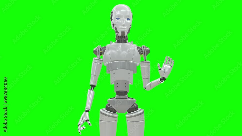 3D animation of a robot pressing a button on a green screen background, perfect for technology and AI projects, offering high-quality 4K video for seamless integration in tech presentations. 3D animation of a robot pressing a button on a green screen background, perfect for technology and AI projects, offering high-quality 4K video for seamless integration in tech presentations.