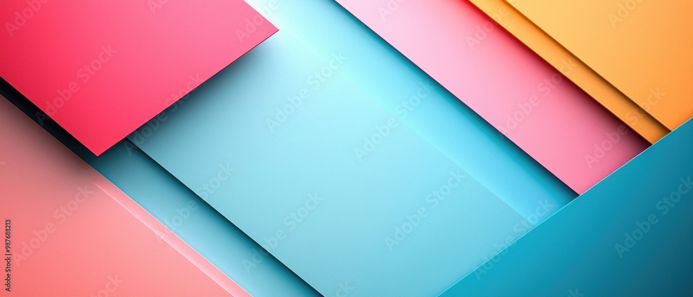 Soft Pastel Geometric Shapes Abstract Background with Copy Space Soft Pastel Geometric Shapes Abstract Background with Copy Space