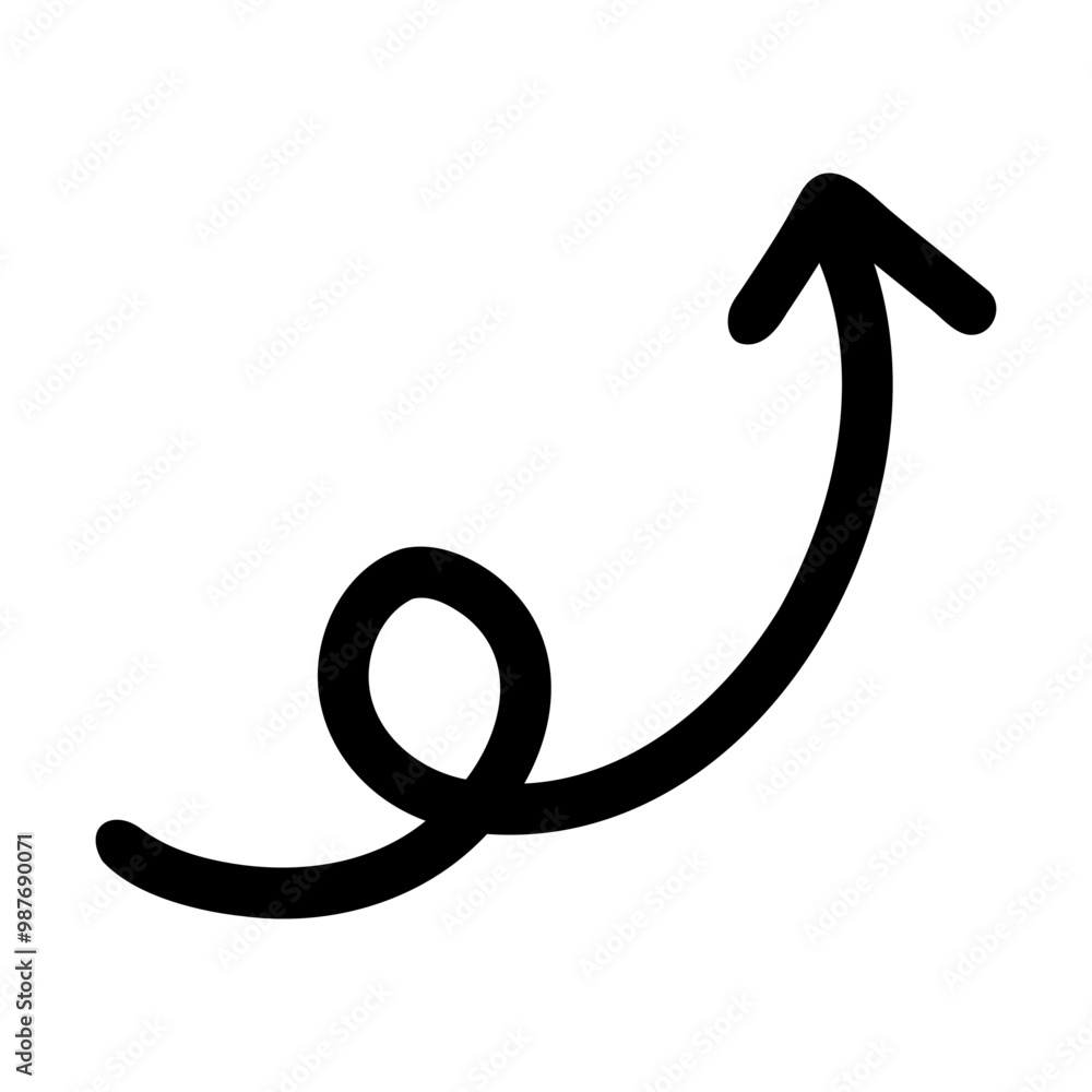 手書きのくるくる矢印 手書きのくるくる矢印
