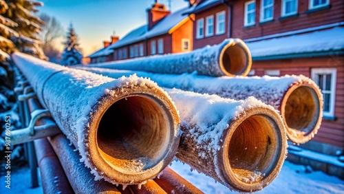 Frozen House Pipes in Winter Season Highlighting the Impact of Cold Weather on Home Infrastructure