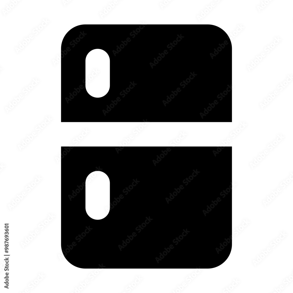 Fridge In Glyph Icon Style Fridge In Glyph Icon Style