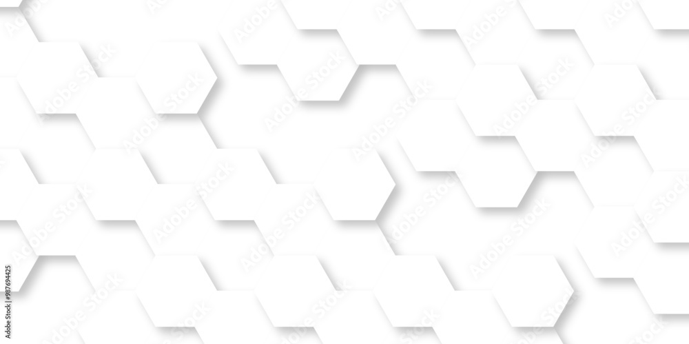White abstract honeycomb mosaic and tile geometric hexagon vector illustration. abstract minimal digital technology polygon science vintage square web cover business texture. White abstract honeycomb mosaic and tile geometric hexagon vector illustration. abstract minimal digital technology polygon science vintage square web cover business texture.