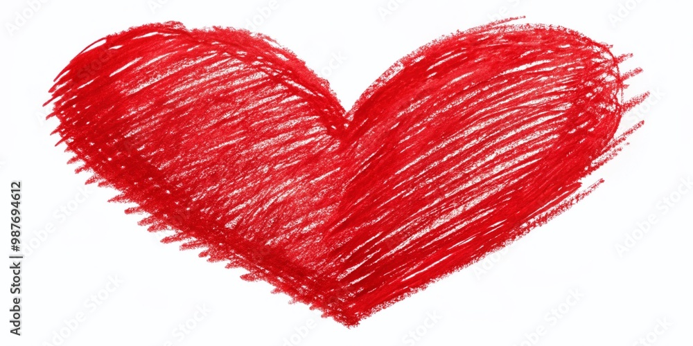 Hand Drawn Heart Illustration in Red Ink on White Background for Romantic and Creative Projects Hand Drawn Heart Illustration in Red Ink on White Background for Romantic and Creative Projects