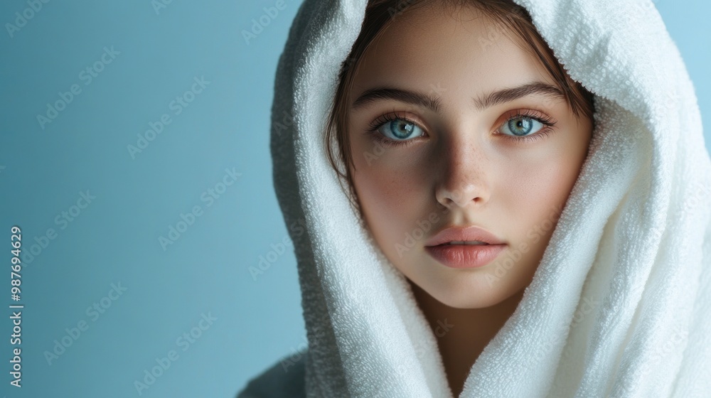 Woman Wrapped in a White Towel Woman Wrapped in a White Towel