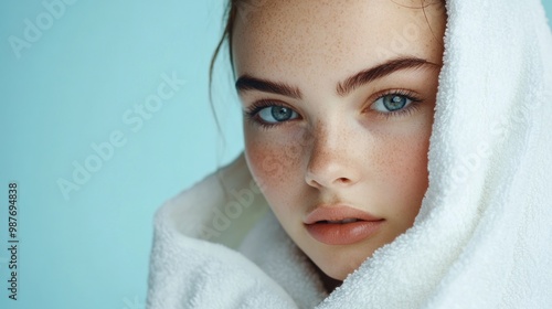 Portrait of a Young Woman in a Towel