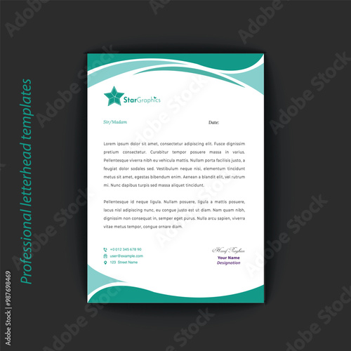 Free victor and corporate business letterhead template