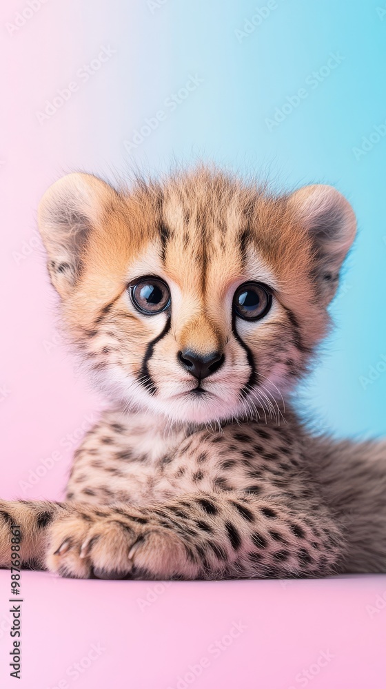 Cheetah Cub Portrait. Cheetah Cub Portrait.