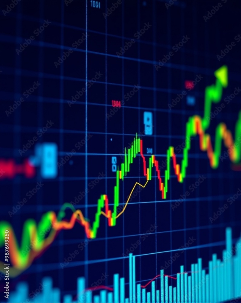 Naklejka premium market chart