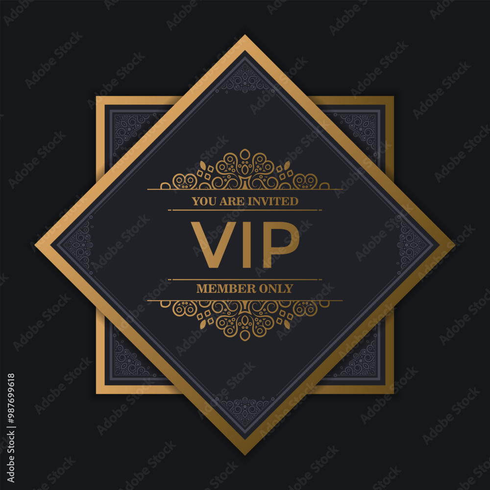 Elegant gold VIP ornament background Elegant gold VIP ornament background