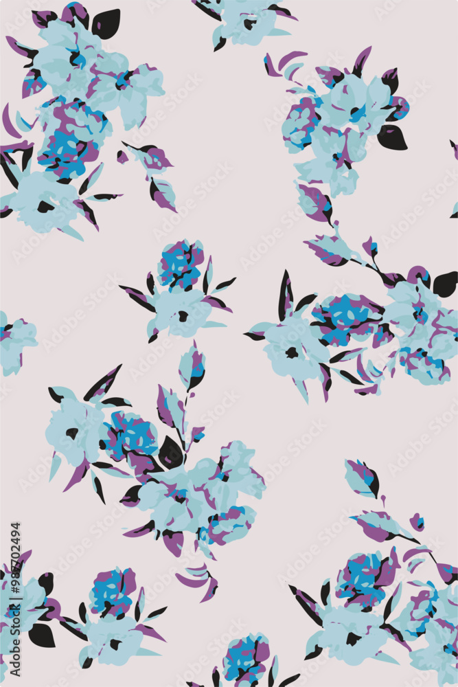 botanical floral vector seamless pattern with roses herbs and leaves big set background with flowers botanical floral vector seamless pattern with roses herbs and leaves big set background with flowers