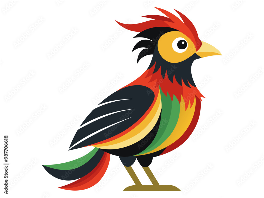 Obraz premium Colorful beautiful bird vector illustration design.