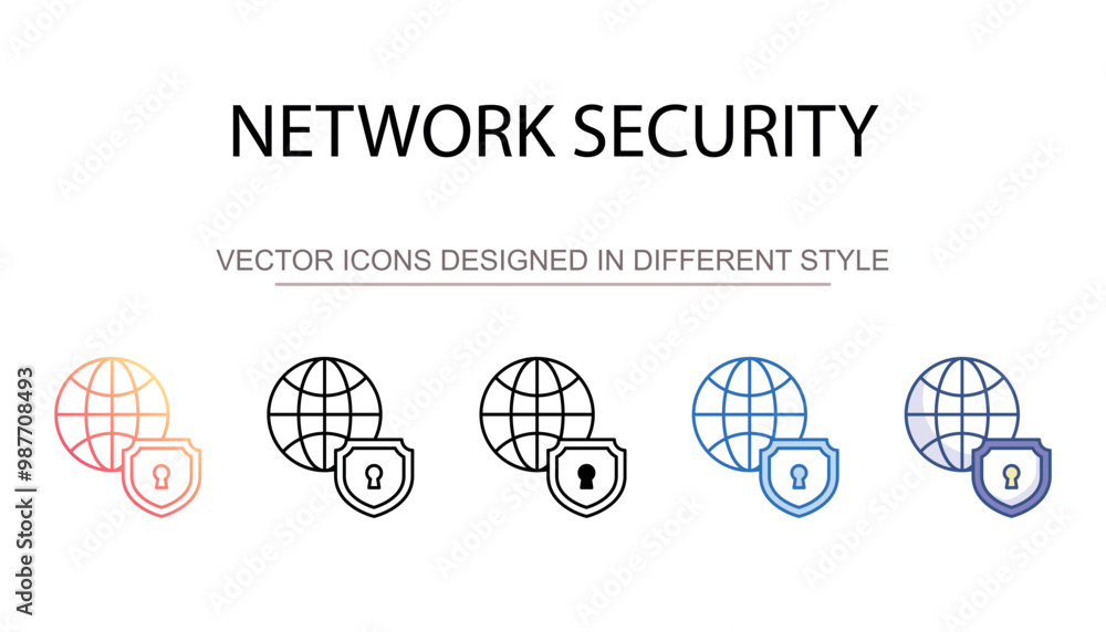 Network Security icon design with white background stock illustration Network Security icon design with white background stock illustration