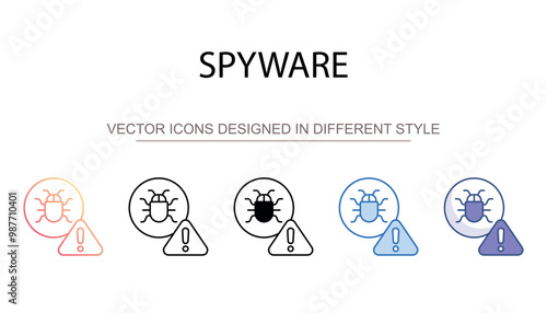 Spyware icon design with white background stock illustration