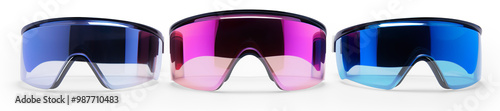 Futuristic Ski Goggles with Reflective Lenses on a Transparent Background photo