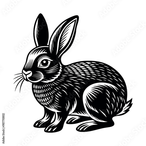rabbit vector silhouette