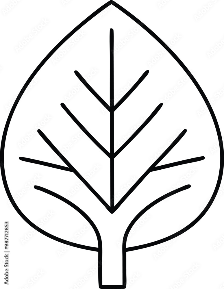 Elegant Baobab Leaf Thin Line Vector Illustration for Artistic Creations
Elegant Baobab Leaf Thin Line Vector Illustration for Artistic Creations