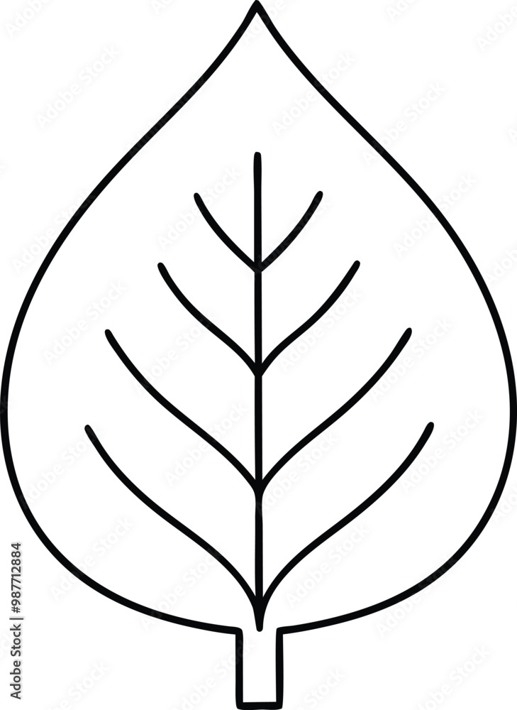 Simple Baobab Leaf Thin Line Vector Illustration for Graphic Projects
Simple Baobab Leaf Thin Line Vector Illustration for Graphic Projects