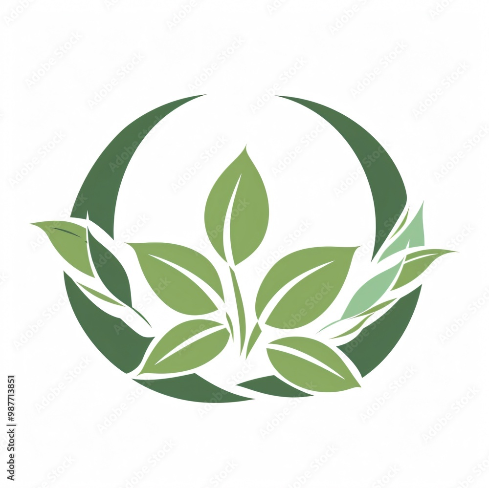 Abstract green leaf design. Abstract green leaf design.