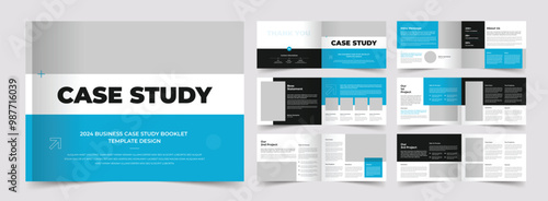 Landscape Case Study Brochure Template, Case Study Layout, Print Template, Company Brochure