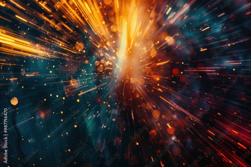 Fototapeta premium Abstract movie production concept with camera and creative tools.