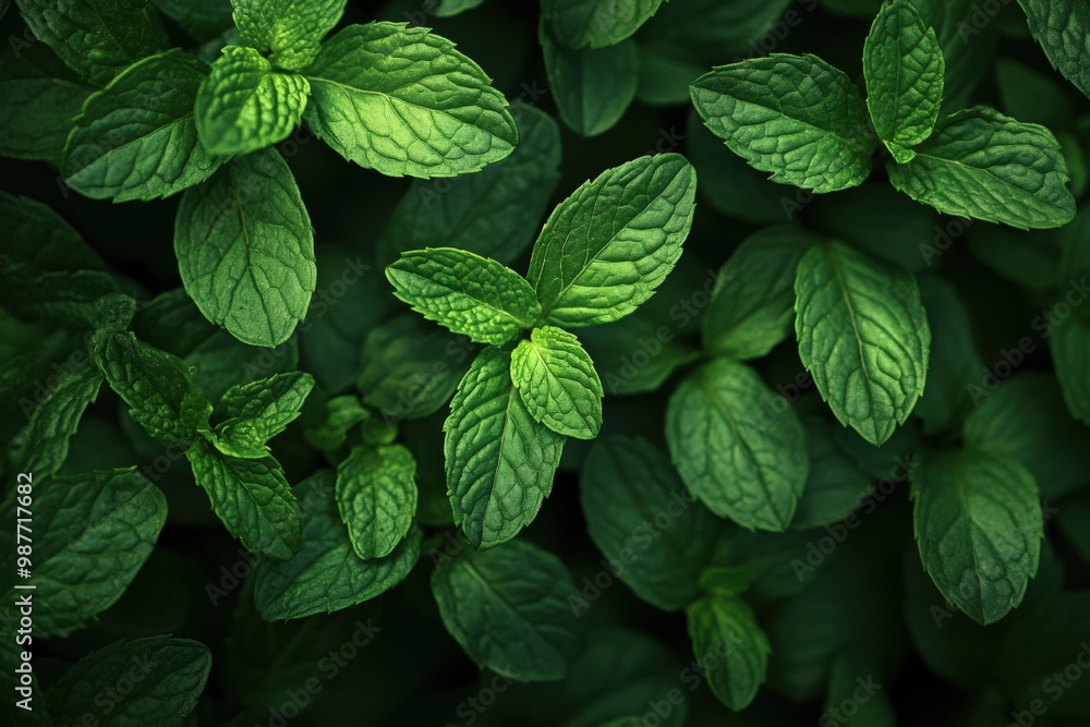Mint Leaves in Sharp Detail Mint Leaves in Sharp Detail
