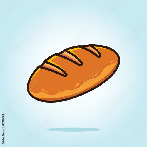 Bread food vector cartoon illustration