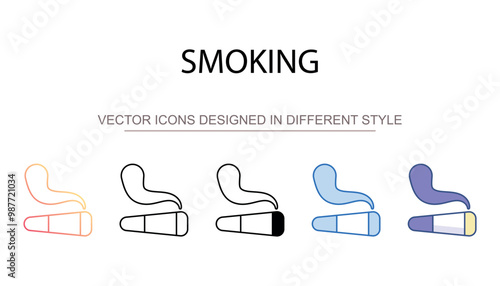 Smoking icon design with white background stock illustration