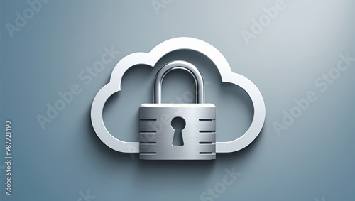 Cloud Security and Cybersecurity representation. Safeguarding Data with Advanced Technology Solutions for Secure Cloud Computing