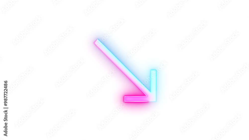 Neon icon resize touch larger arrow symbol cyan pink color transparent background Neon icon resize touch larger arrow symbol cyan pink color transparent background