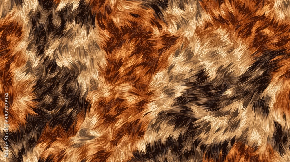 Cozy Canine Comforts - Detailed Seamless Dog Fur Pattern in Shades of Brown Cozy Canine Comforts - Detailed Seamless Dog Fur Pattern in Shades of Brown