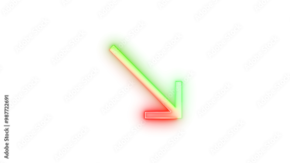 Neon icon resize touch larger arrow symbol green red color transparent background Neon icon resize touch larger arrow symbol green red color transparent background