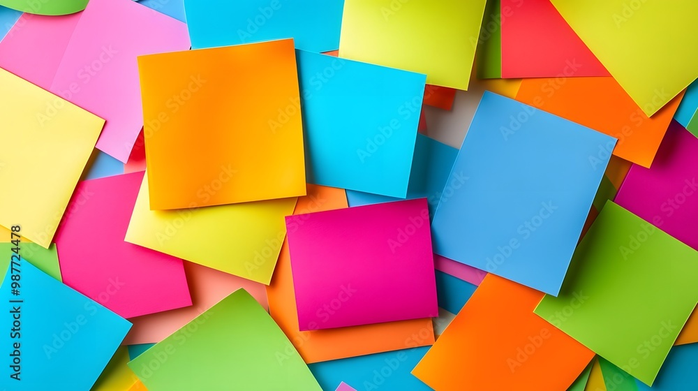 Abstract Colorful Sticky Notes Paper Background Abstract Colorful Sticky Notes Paper Background