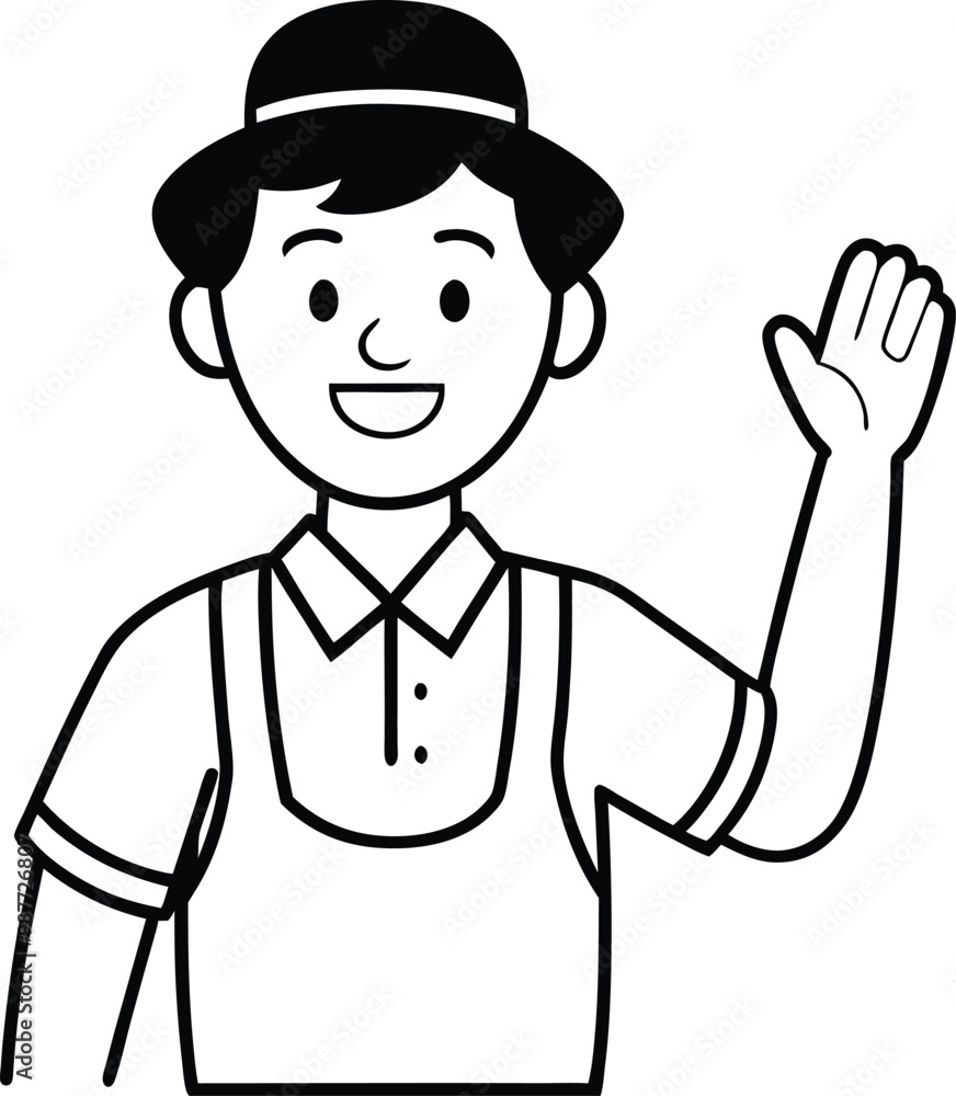 Joyful Child Raising Hand Vector Drawing for Engaging Kids Coloring Pages
Joyful Child Raising Hand Vector Drawing for Engaging Kids Coloring Pages