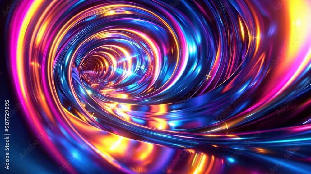 Abstract graphic has a circle. The background is round and geometric. Abstract graphic has a circle. The background is round and geometric.