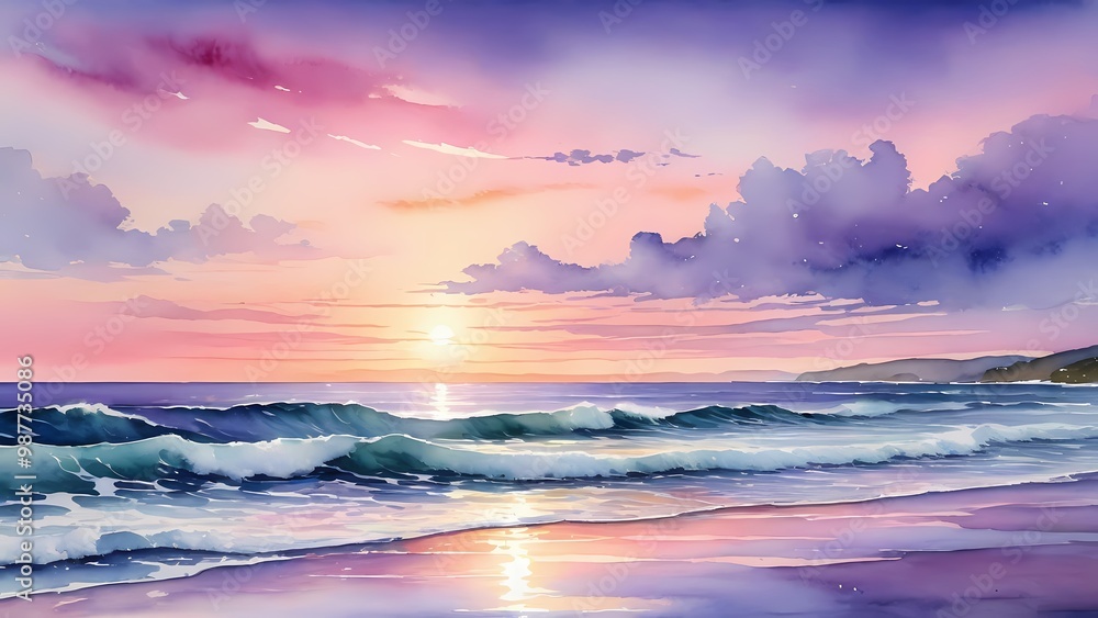 Obraz premium sunset over the ocean