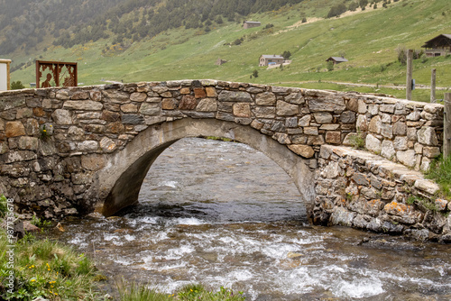 Billede på lærred old stone bridge