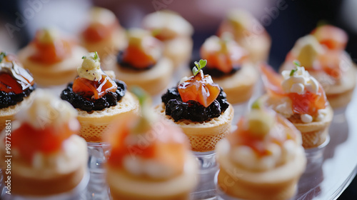 little luxory fingerfood appetizers with caviar