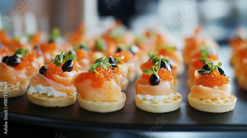 little luxory fingerfood appetizers with caviar
